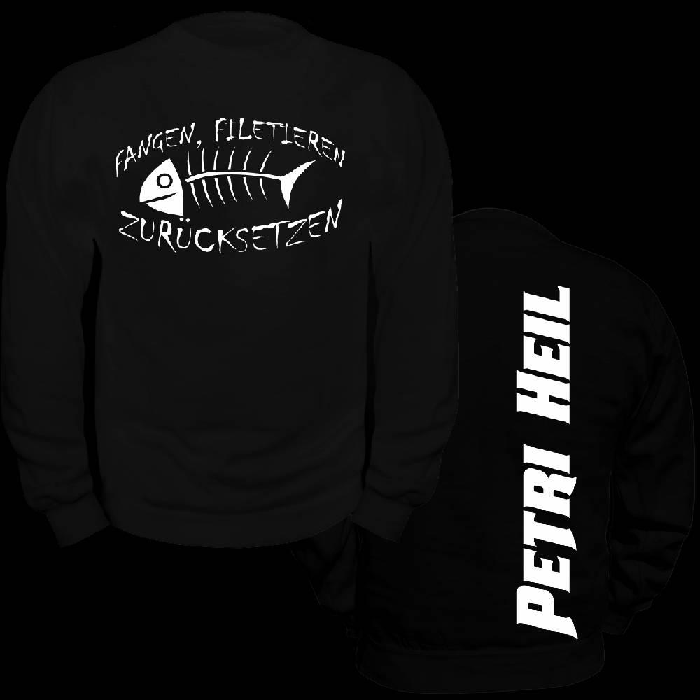 Spass Kostet Männer Sweatshirt Angeln - fangen filetieren zurücksetzen