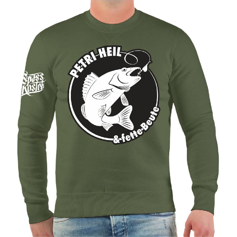 Spass Kostet Männer Sweatshirt Angler Sprüche Fette Beute