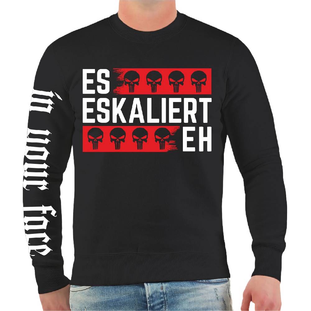 Spass Kostet Männer Sweatshirt Es Eskaliert Eh Totenköpfe