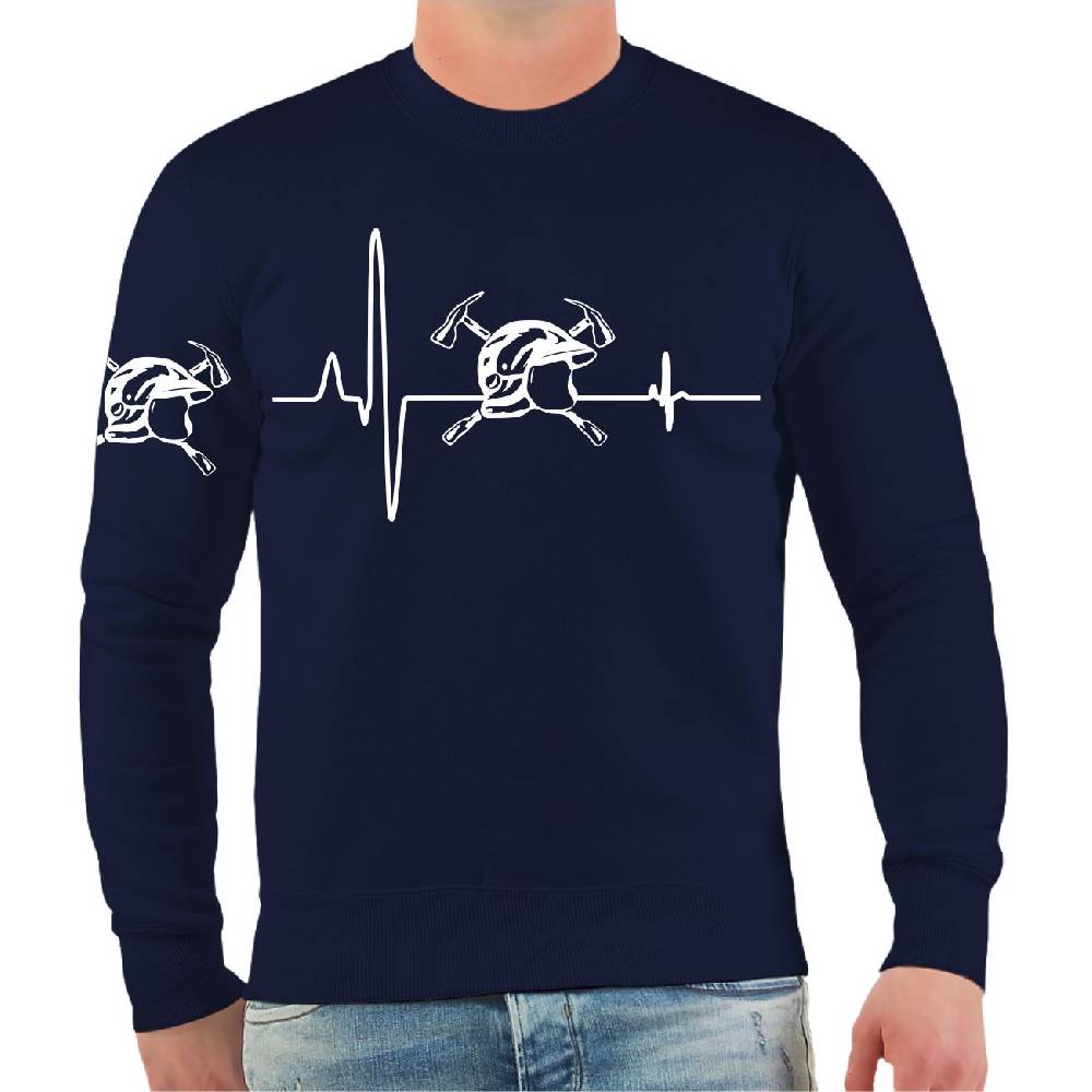 Spass Kostet Männer Sweatshirt Feuerwehr Herzschlag