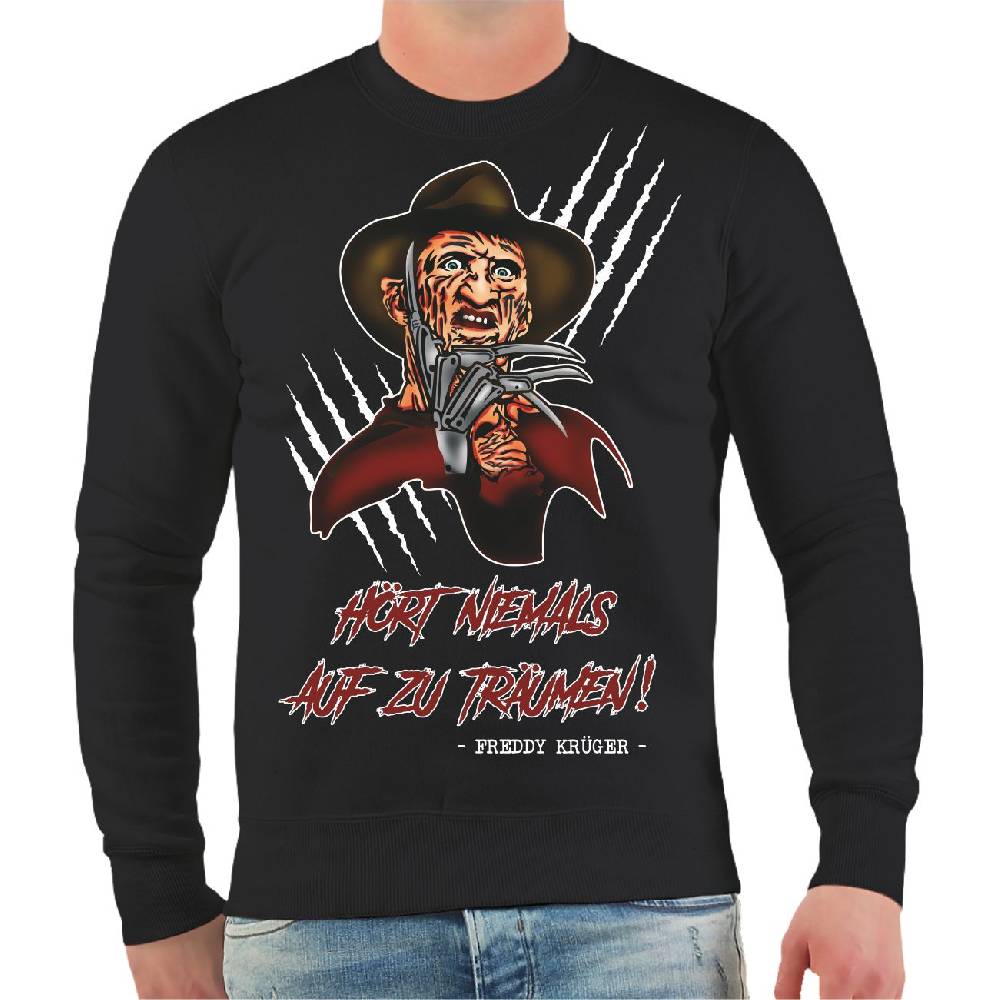 Spass Kostet Männer Sweatshirt Horror Motiv Freddy Hört niemals auf zu träumen