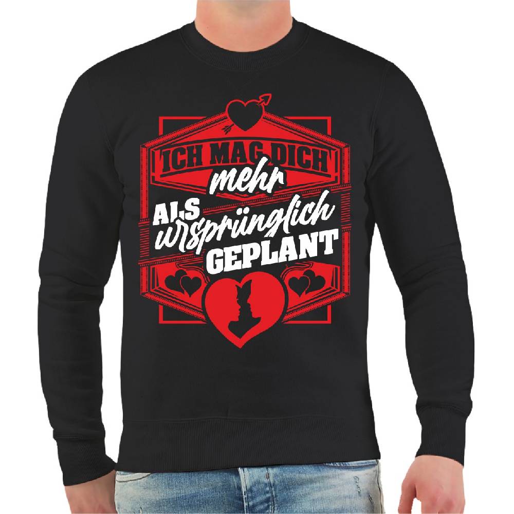 Spass Kostet Männer Sweatshirt Ich mag dich mehr als ursprünglich geplant