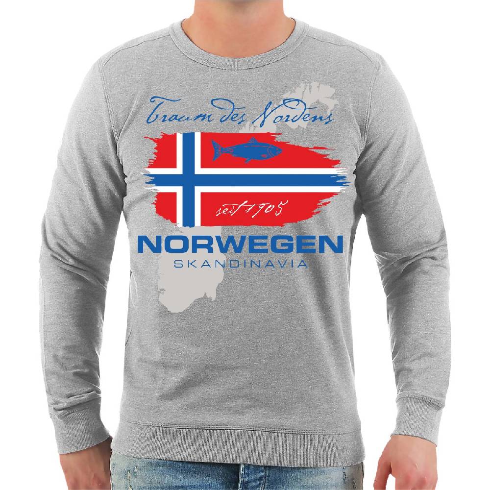 Spass Kostet Männer Sweatshirt Norwegen Traum des Nordens