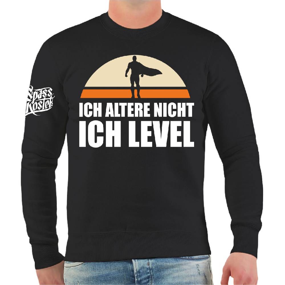 Spass Kostet Männer Sweatshirt PC Konsole Ich altere nicht ICH LEVEL