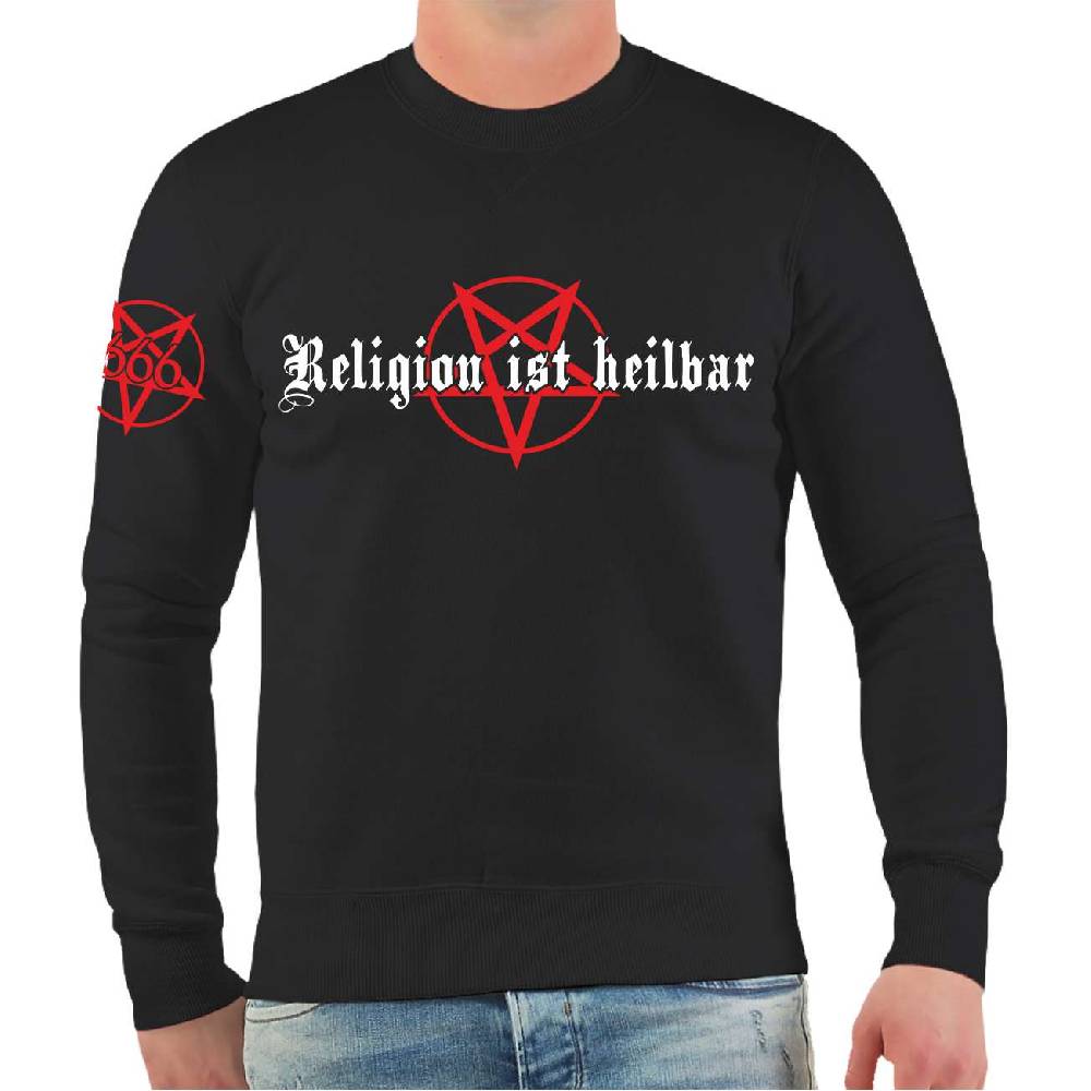 Spass Kostet Männer Sweatshirt Religion ist heilbar