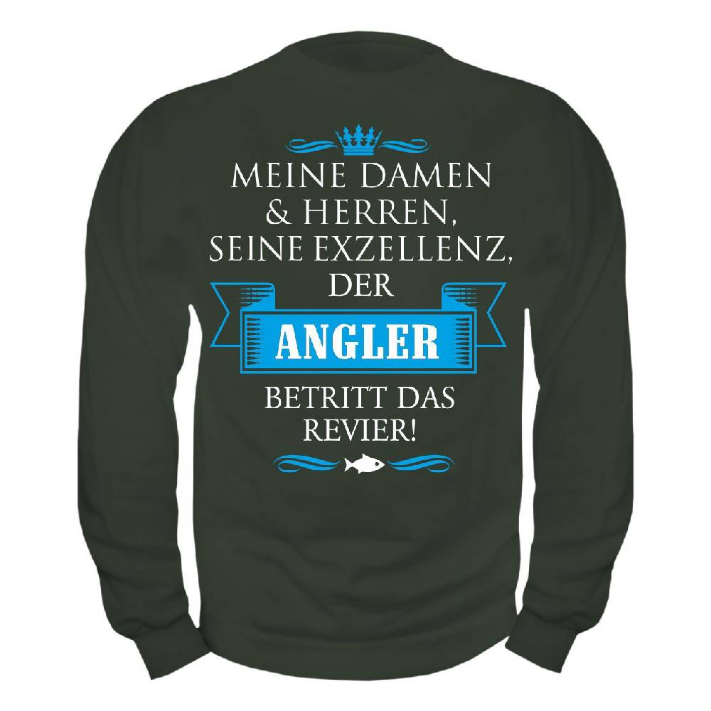 Spass Kostet Männer Sweatshirt Seine Exzellenz DER ANGLER