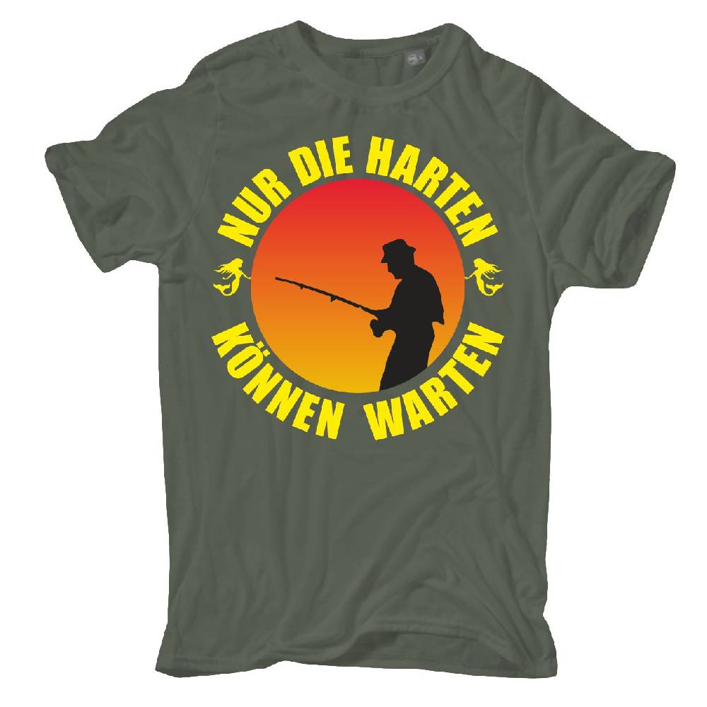 Spass Kostet Männer T-Shirt Angler Nur die Harten können Warten S - XXL