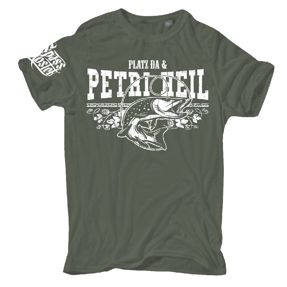 Spass Kostet Männer T-Shirt ANGLER Platz da und Petri Heil S bis XXL