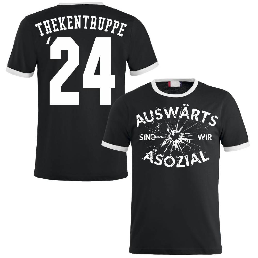 Spass Kostet Männer T-Shirt Auswärts sind wir Asozial Thekentruppe 2024 S bis 8XL