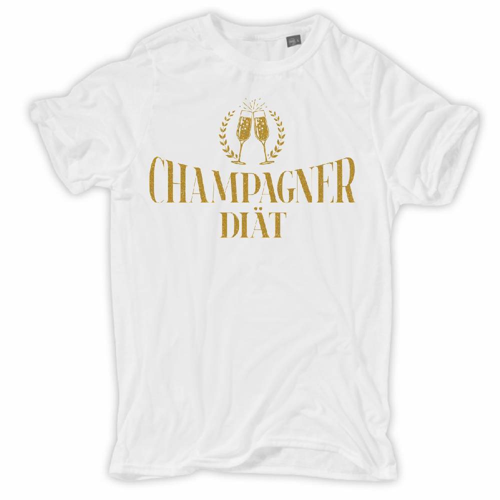 Spass Kostet Männer T-Shirt Champagner Diät in GOLD S bis XXL