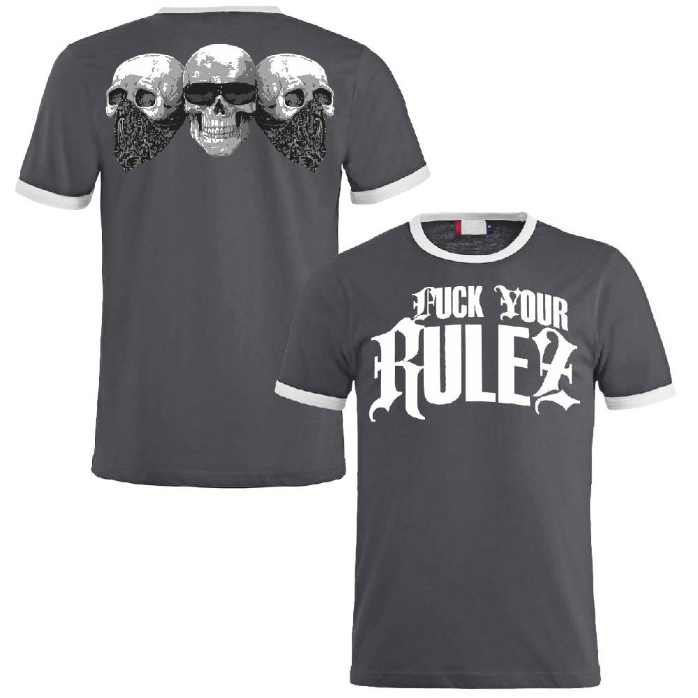 Spass Kostet Männer T-Shirt Fuck your Rulez Skull Crew S bis XXL