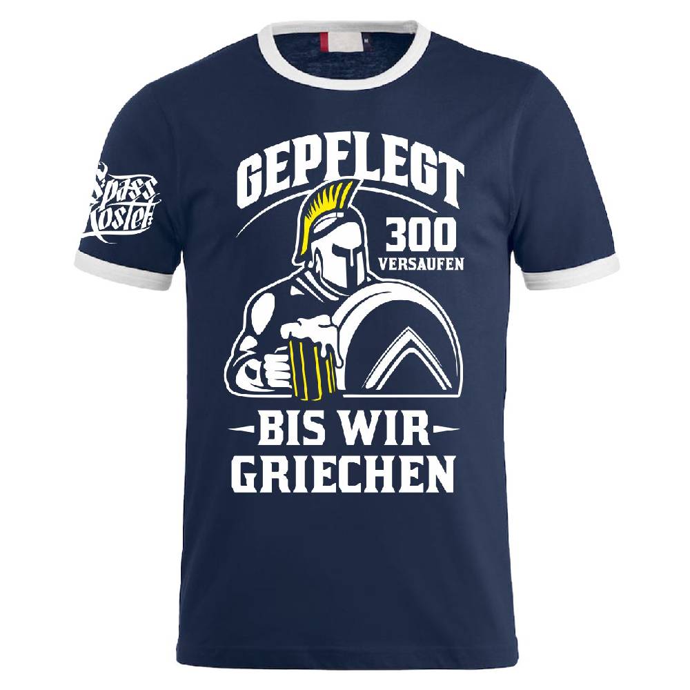 Spass Kostet Männer T-Shirt Gepflegt 300 versaufen bis wir GRIECHEN SPORT SERIE S bis XXL