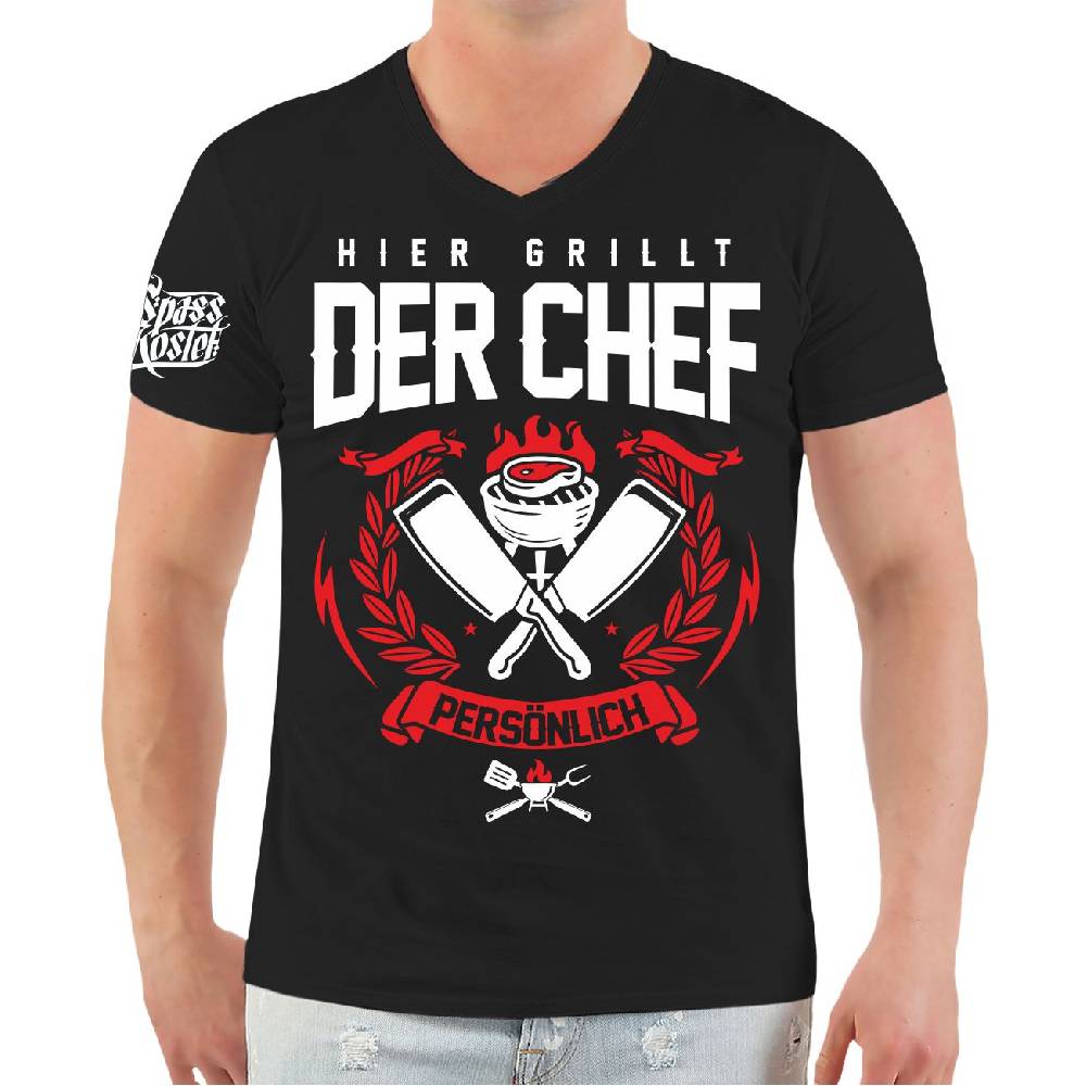 Spass Kostet Männer T-Shirt Hier grillt der CHEF persönlich S bis XXL