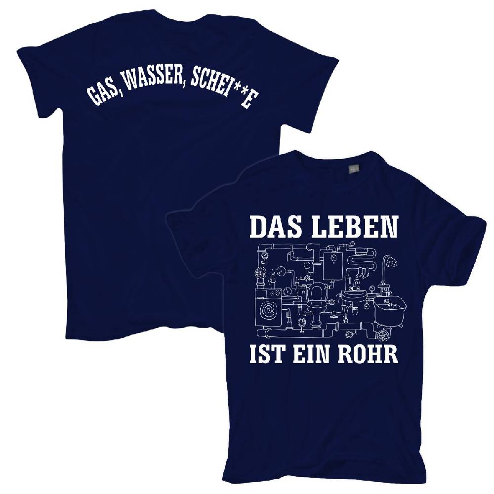 Spass Kostet Männer T-Shirt Installateur Klempner Das Leben ist ein Rohr S bis XXL