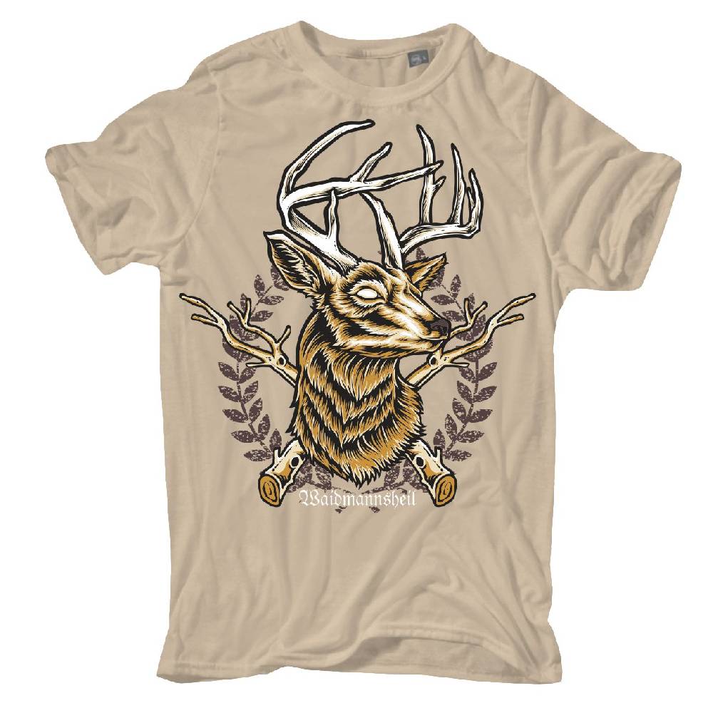Spass Kostet Männer T-Shirt Jäger Hirsch Wappen Waidmannsheil S bis XXL