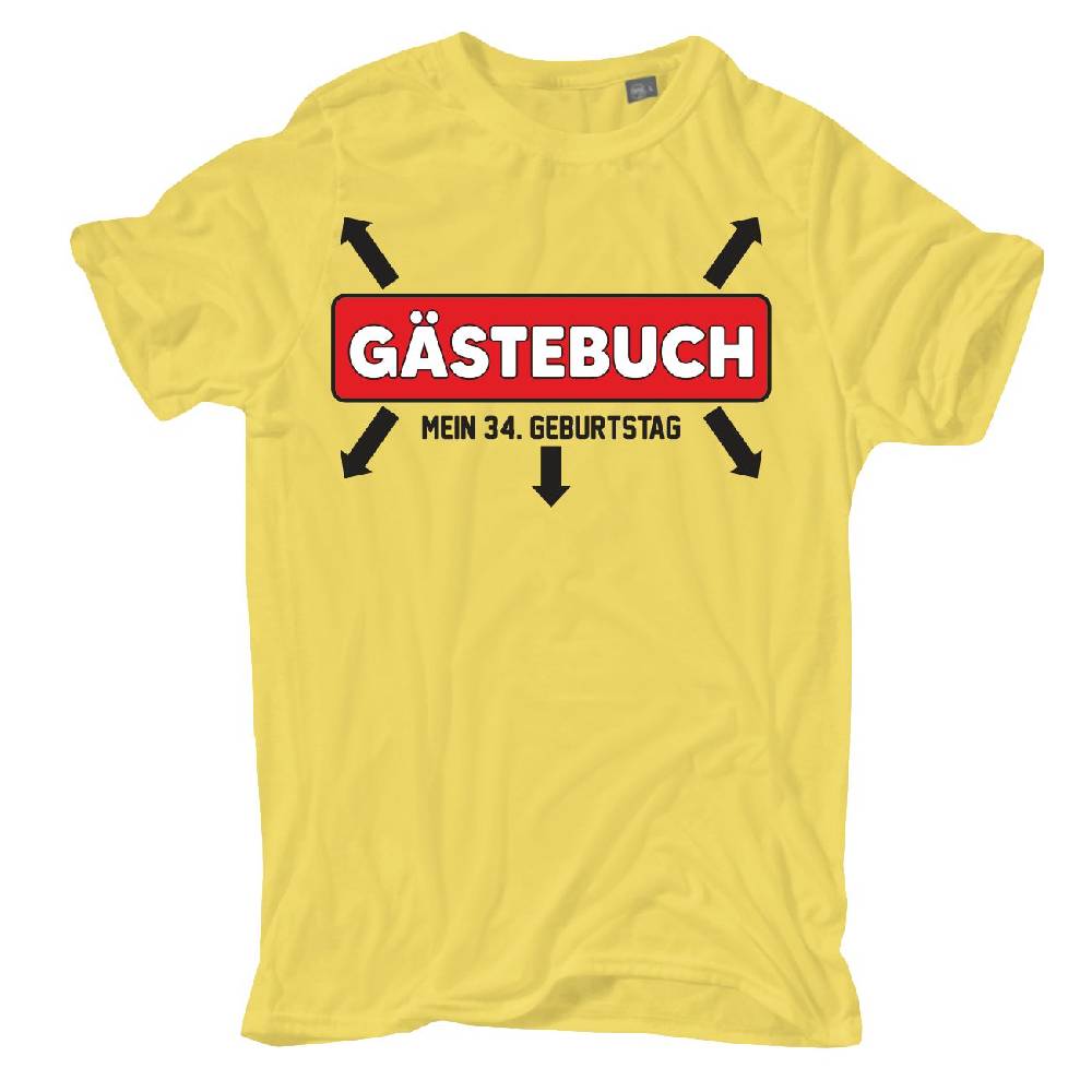 Spass Kostet Männer T-Shirt Mein Gästebuch zum 34. Geburtstag