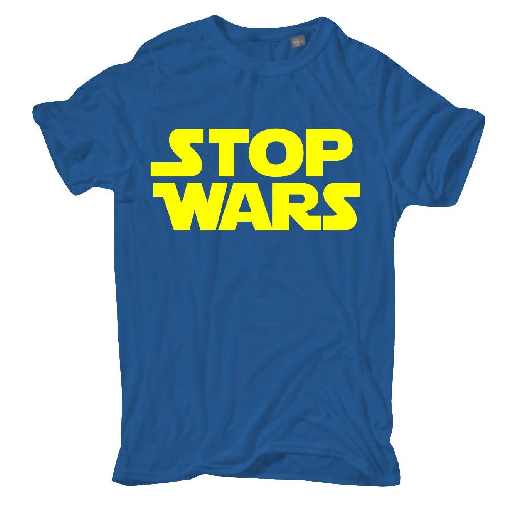 Spass Kostet Männer T-Shirt Stop Wars NEONGELB S bis XXL
