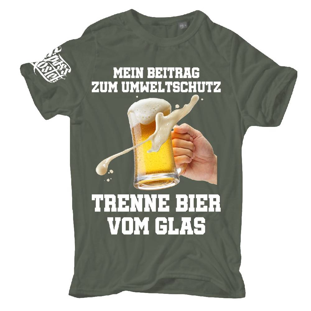 Spass Kostet Männer T-Shirt Trenne Bier vom Glas Vatertag Motiv