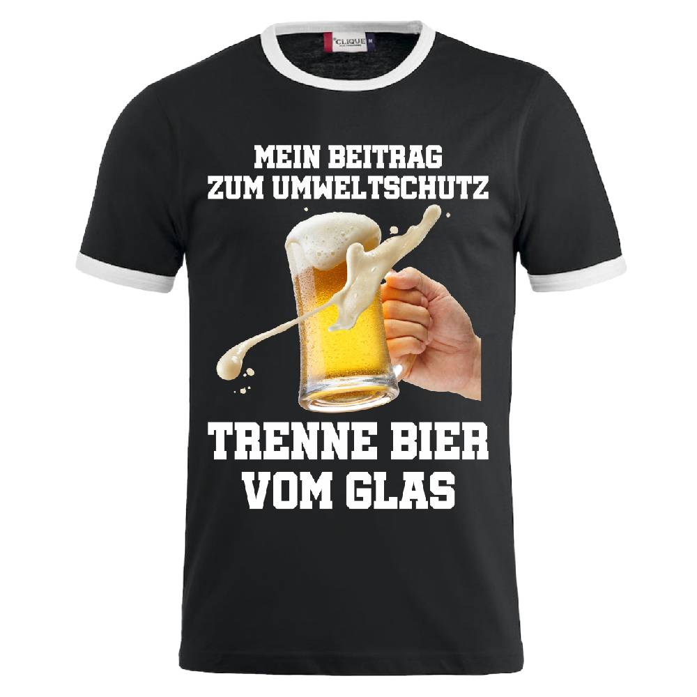 Spass Kostet Männer T-Shirt Umweltschutz Trenne Bier vom Glas S bis 8XL