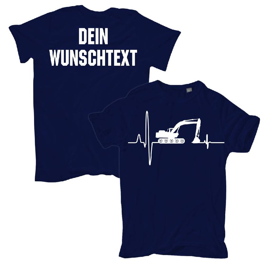 Spass Kostet Männer T-Shirt WUNSCHTEXT Baggerfahrer Herzschlag S Bis XXL