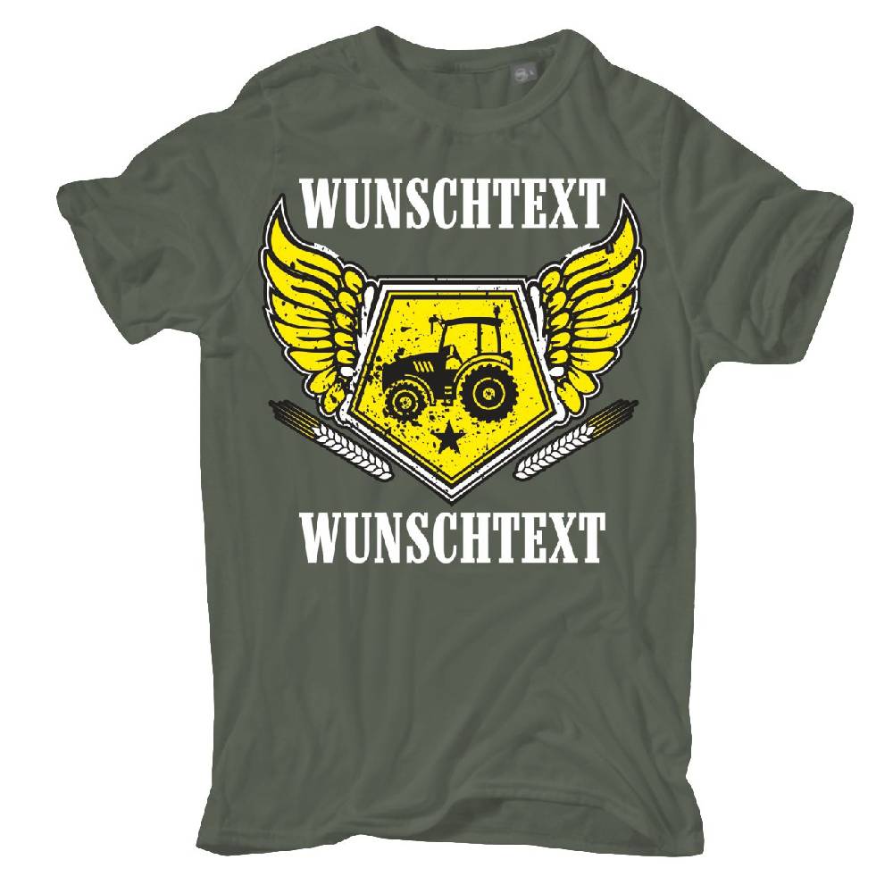 Spass Kostet Männer T-Shirt WUNSCHTEXT Landwirtschaft Traktor Landwirt EG Agrar mit Name oder Firma S bis XXL