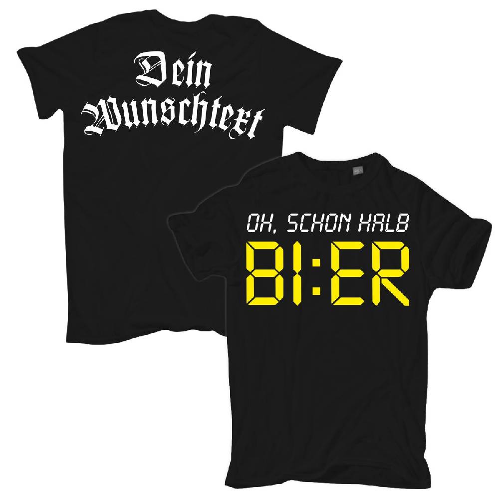 Spass Kostet Männer T-Shirt WUNSCHTEXT Oh schon halb BIER S bis XXL