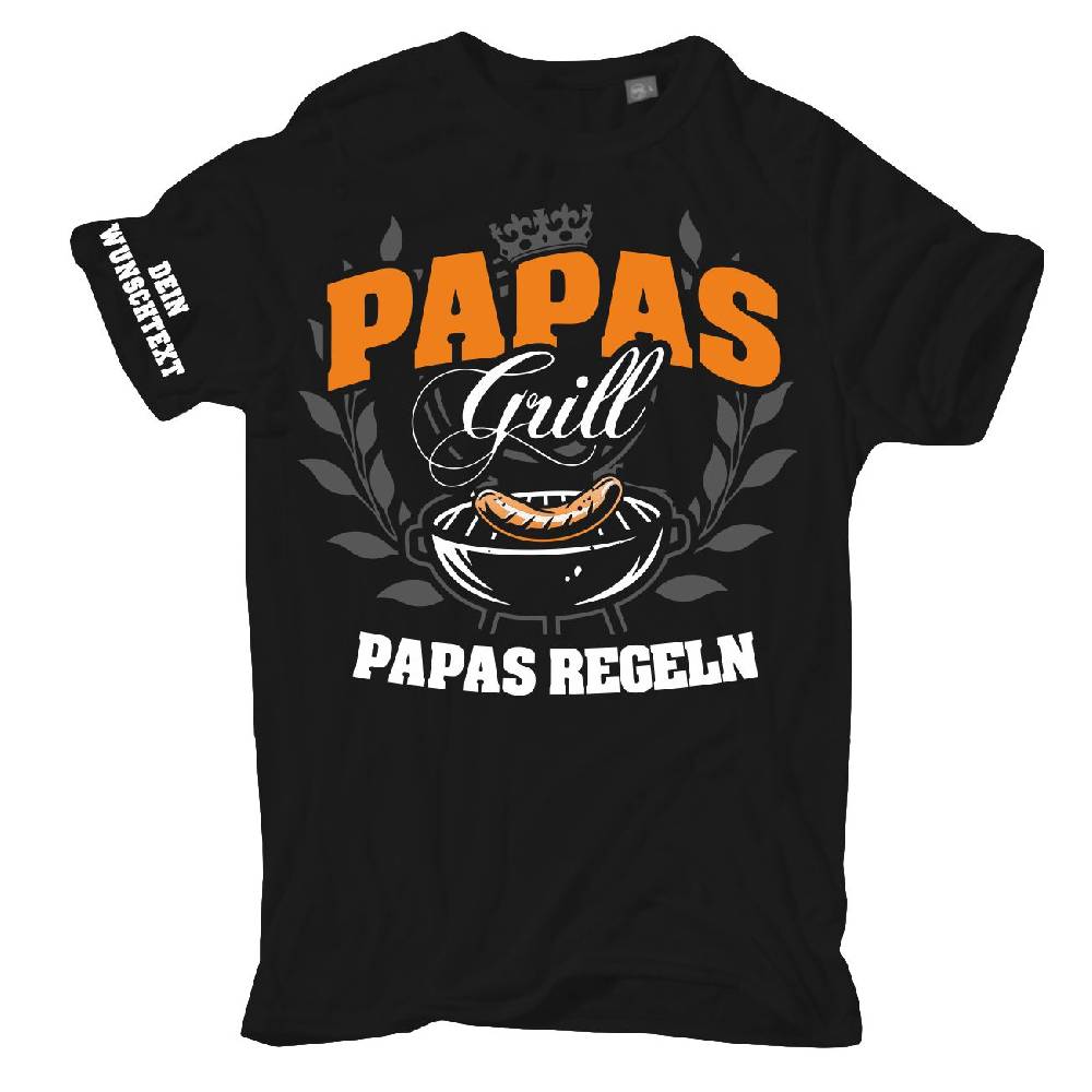 Spass Kostet Männer T-Shirt WUNSCHTEXT Papas Grill Papas Regeln S bis XXL