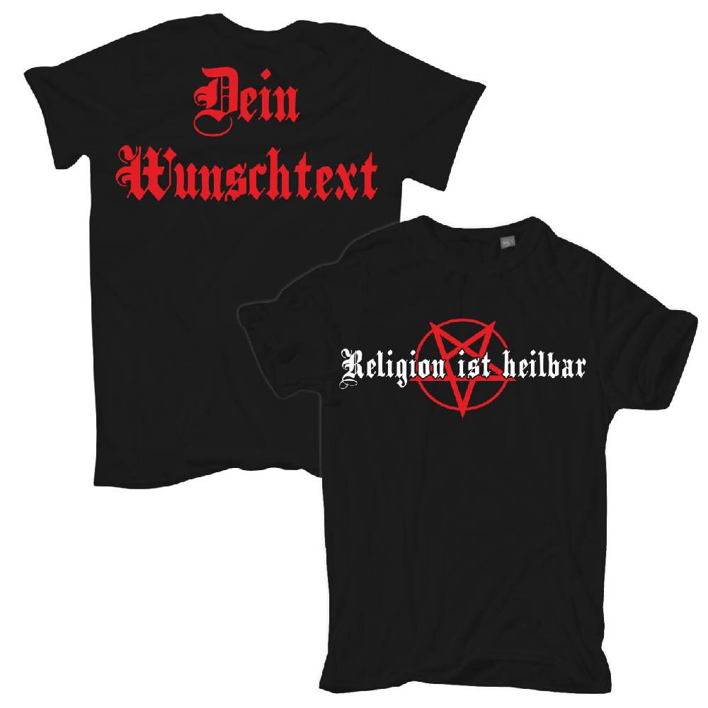 Spass Kostet Männer T-Shirt WUNSCHTEXT Religion ist heilbar S bis XXL