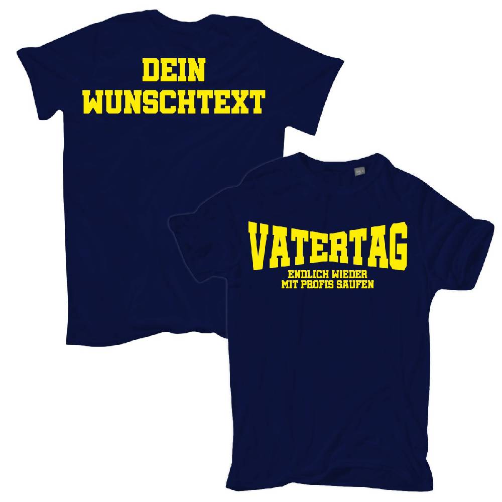 Spass Kostet Männer T-Shirt WUNSCHTEXT Vatertag 2024 Profis mit eigenen Text Name S bis XXL