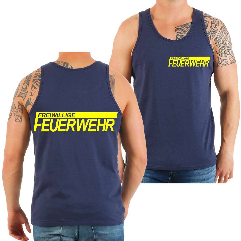 Spass Kostet Männer Träger FFW Freiwillige Feuerwehr NEONGELBER Druck