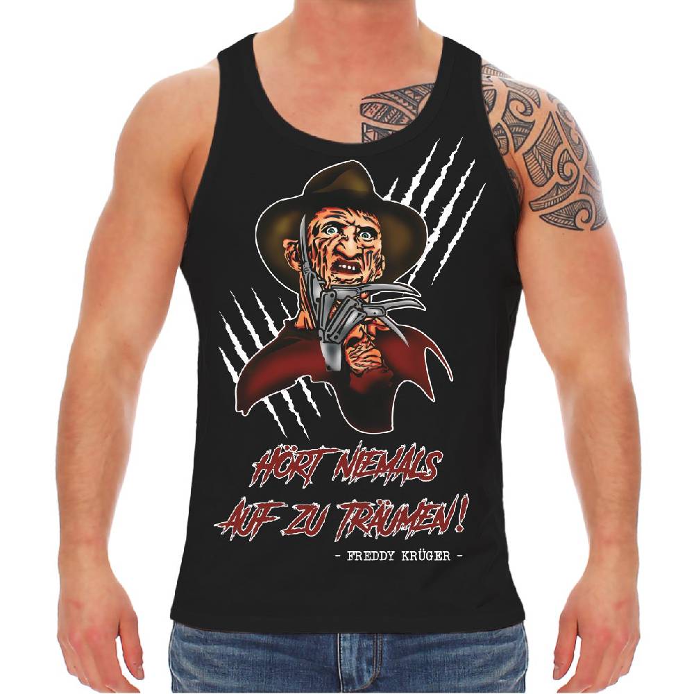 Spass Kostet Männer Träger Horror Motiv Freddy Hört niemals auf zu träumen