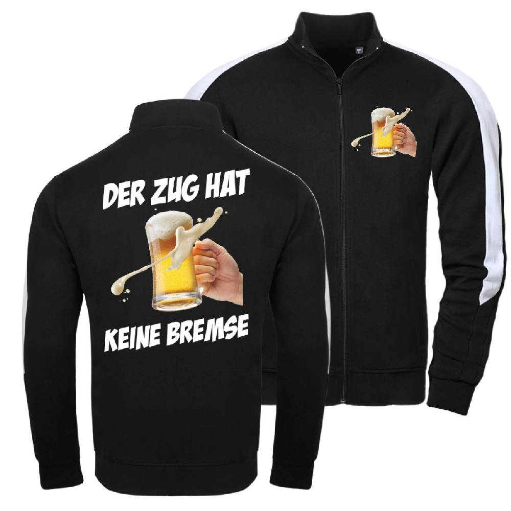 Spass Kostet Männer Trainingsjacke mit Streifen Der Zug hat keine Bremse PARTY FARBEN