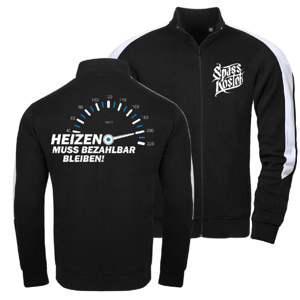 Spass Kostet Männer Trainingsjacke mit Streifen Heizen muss bezahlbar bleiben