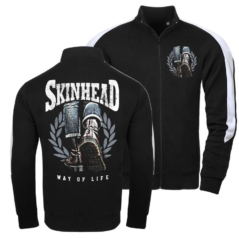 Spass Kostet Männer Trainingsjacke mit Streifen Skinhead a way of life
