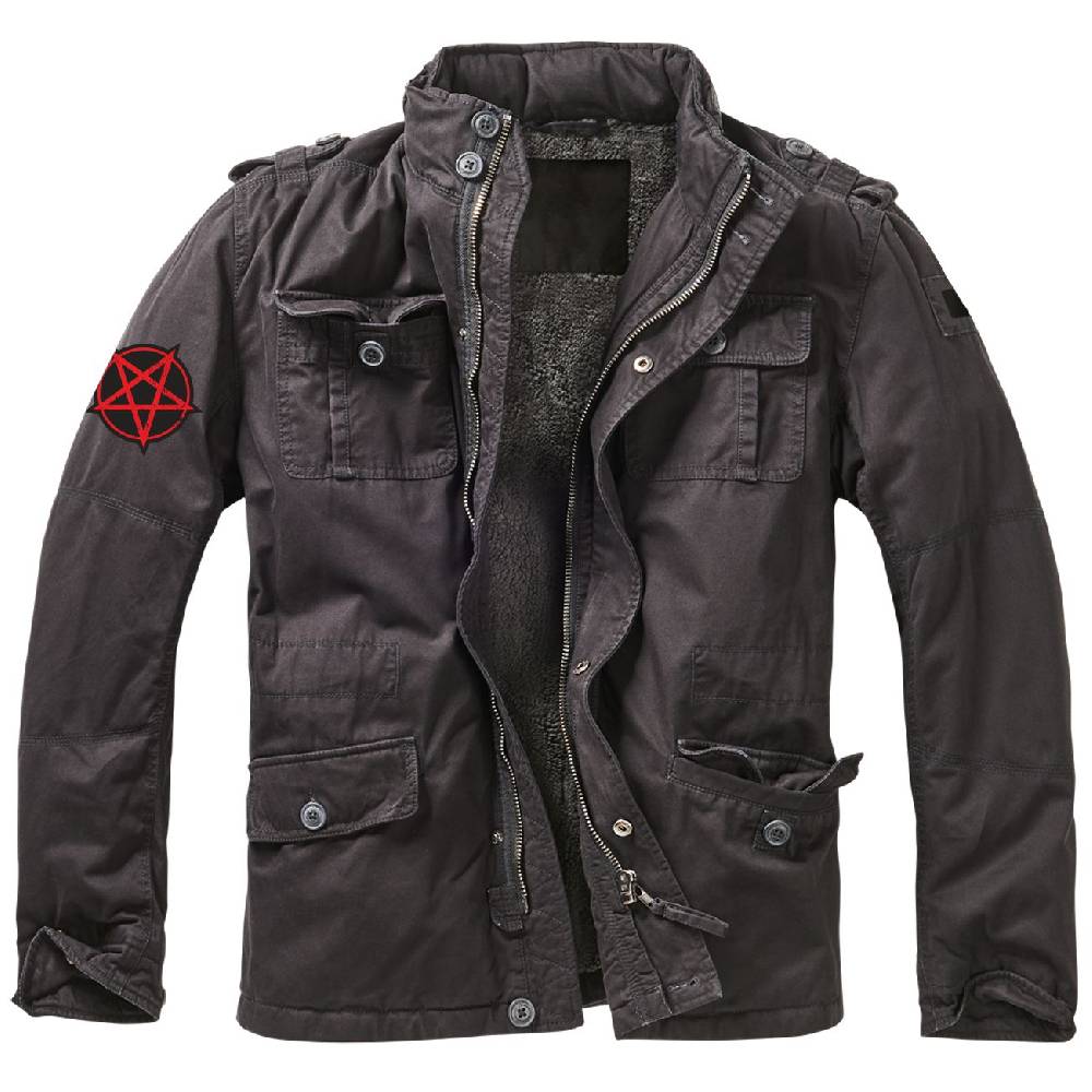 Spass Kostet Männer Winter Jacke mit Kapuze im Kragen Pentagramm