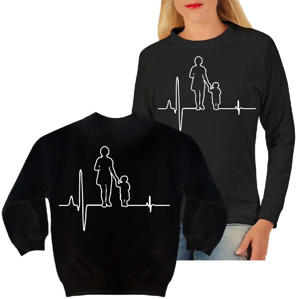 Spass Kostet Partner Sweatshirt Herzschlag Mama Sohn