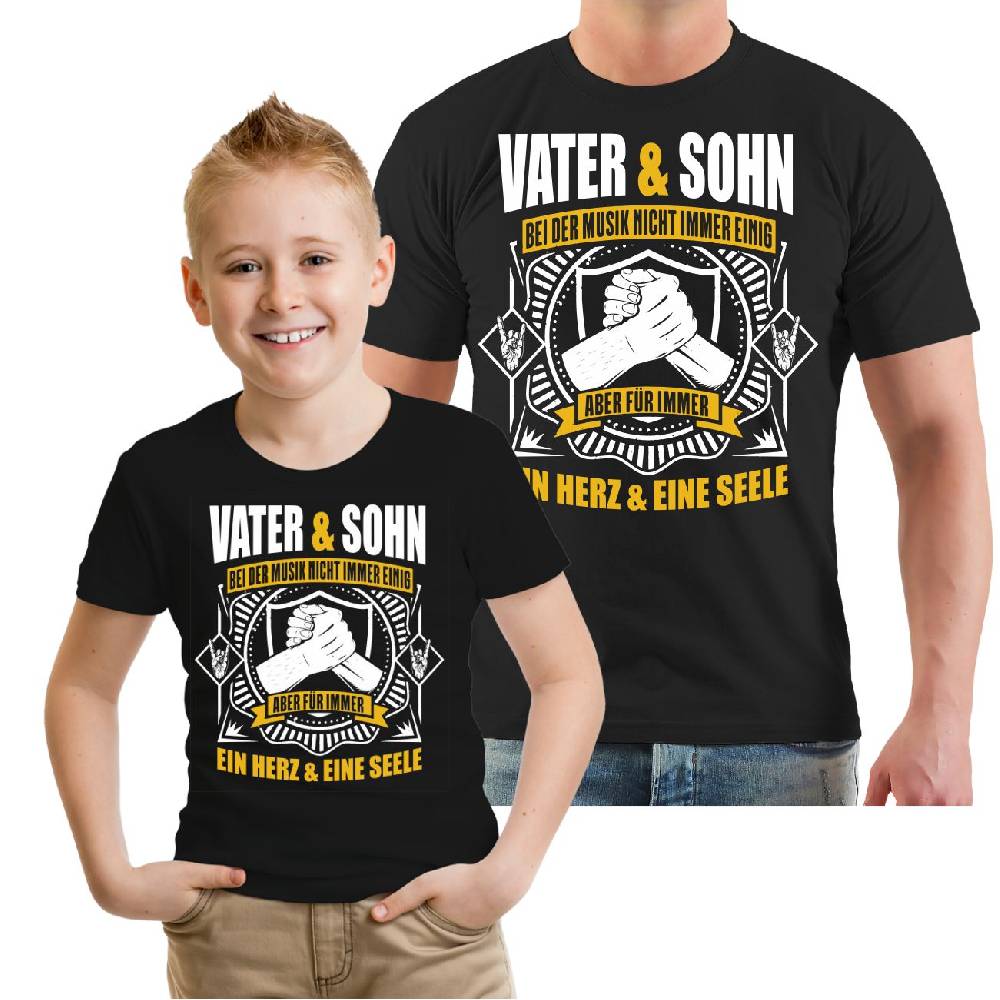 Spass Kostet Partner T-Shirt Vater und Sohn Bei der Musik nicht immer einig