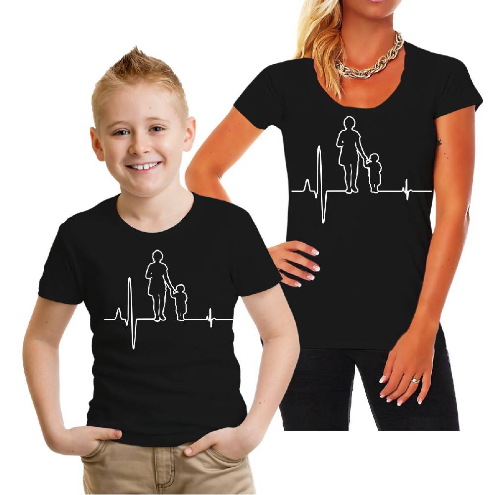 Spass Kostet Partnershirt Familie Herzschlag Mama Sohn