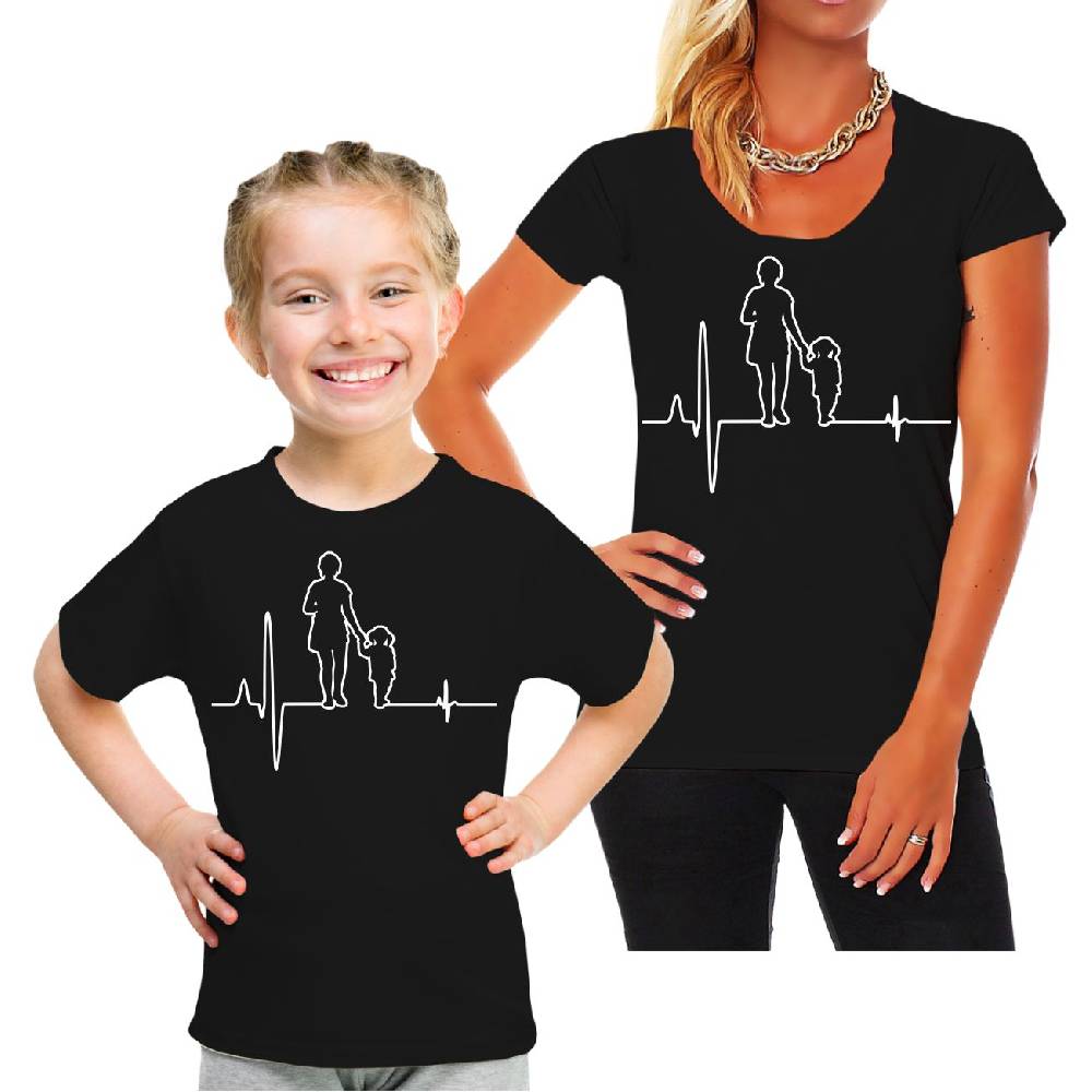 Spass Kostet Partnershirt Familie Herzschlag Mama Tochter