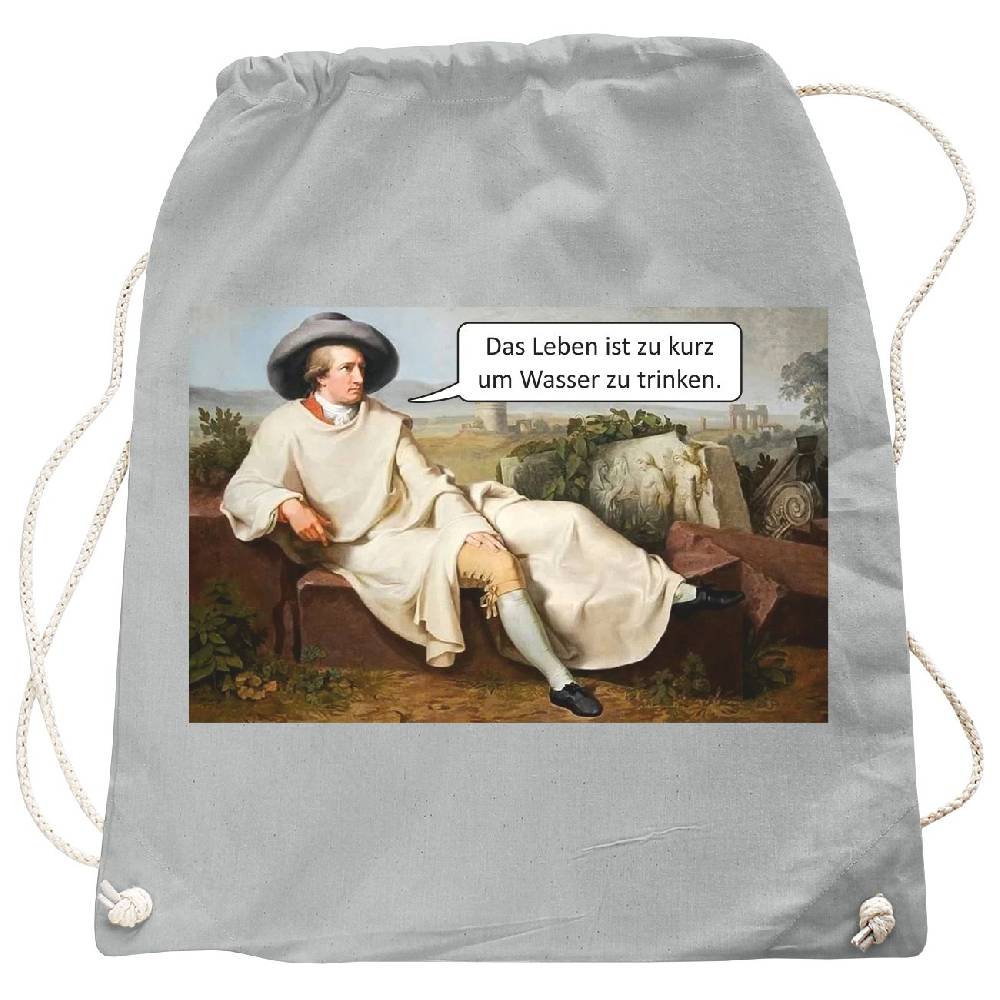 Spass Kostet Rucksack Das Leben ist zu kurz um Wasser zu trinken