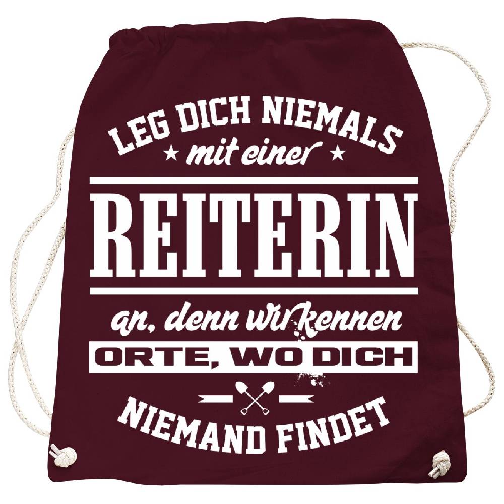 Spass Kostet Rucksack Leg dich niemals mit einer REITERIN an