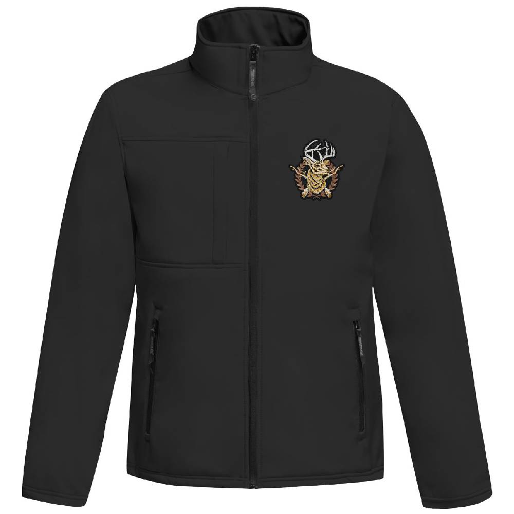 Spass Kostet Softshell Jacke Jäger Hirsch Geweih wind und wasserdicht Grösse S bis 4XL
