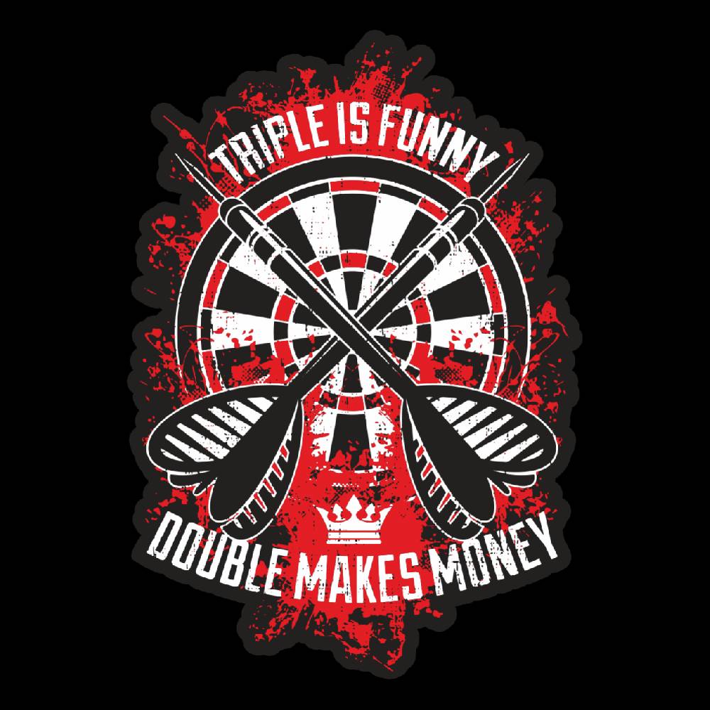 Spass Kostet Aufkleber Dart Double makes Money
