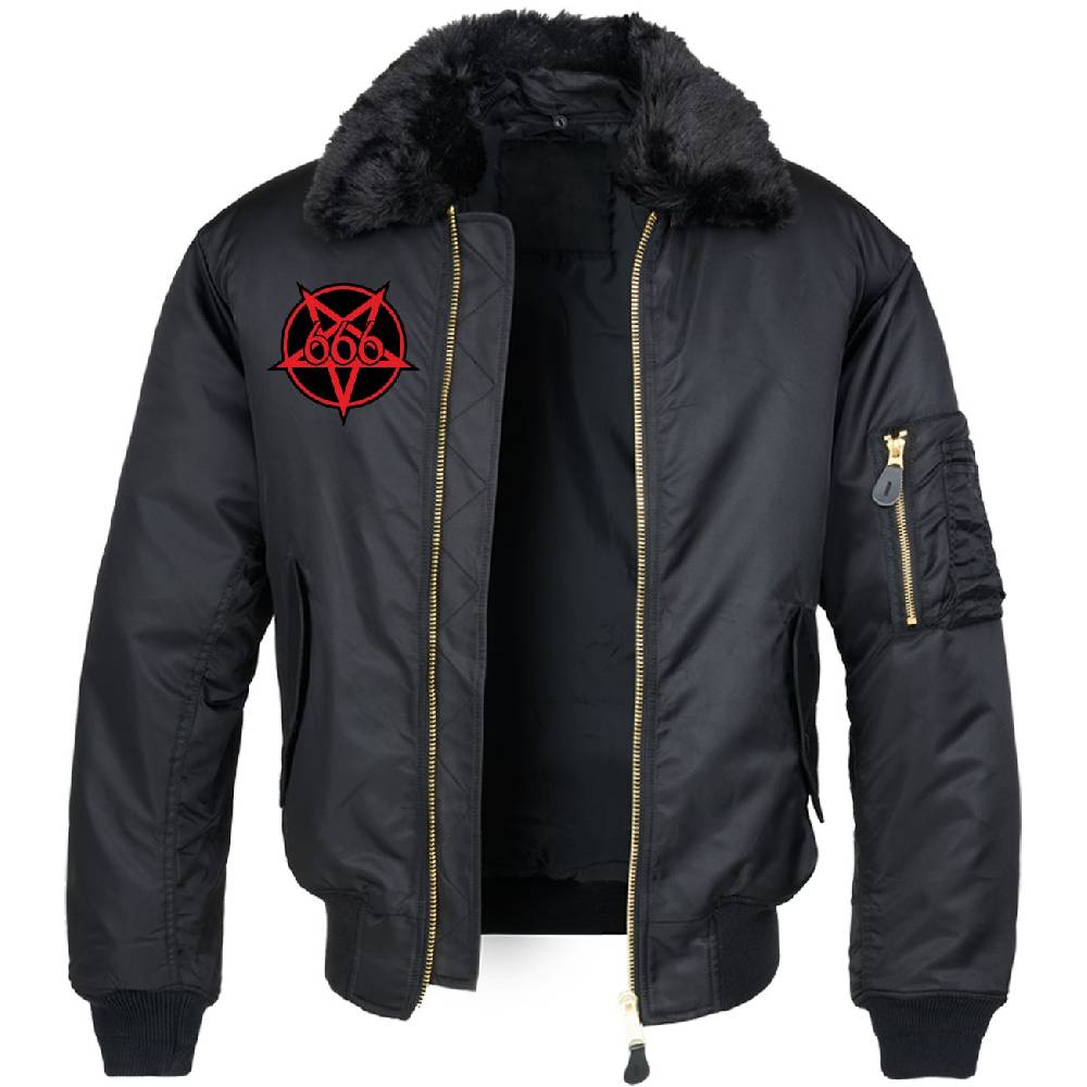 Spass Kostet Bomberjacke mit Fellkragen 666