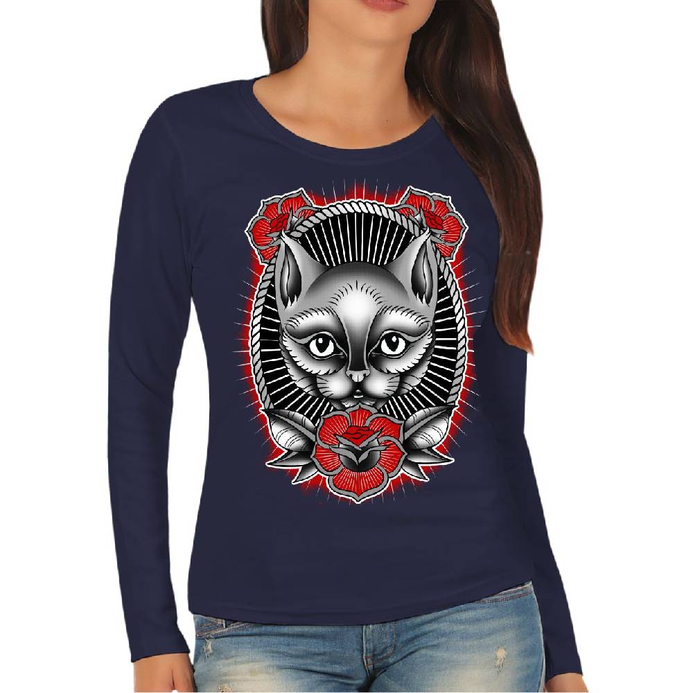 Spass Kostet Frauen Longsleeve Cat Mum Katzenmama