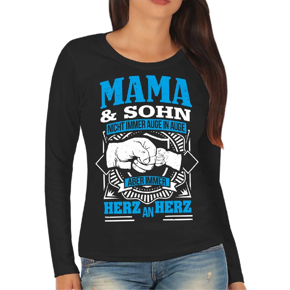 Spass Kostet Frauen Longsleeve Mama & Sohn