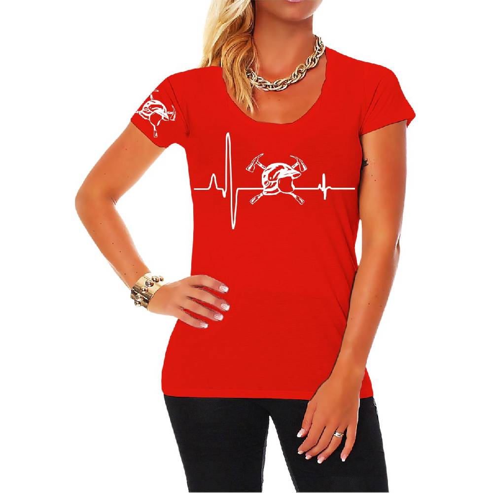 Spass Kostet Frauen T-Shirt Feuerwehr Herzschlag