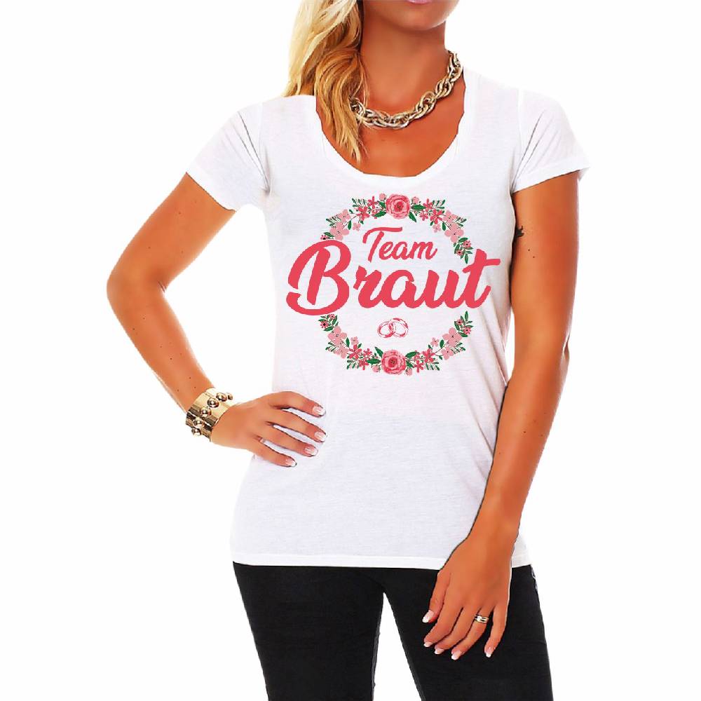 Spass Kostet Frauen T-Shirt Team Braut Blumen