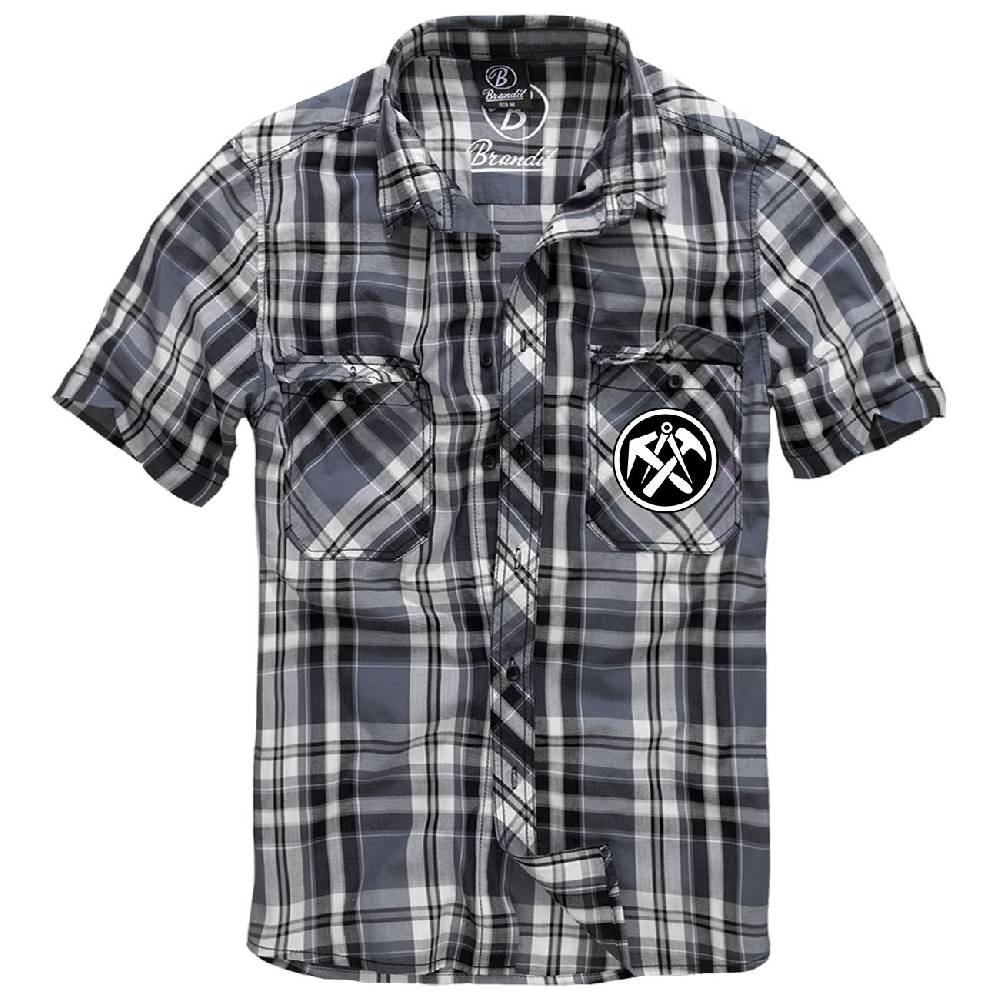 Spass Kostet Hemd Kurzarm Karo kariert DACHDECKER