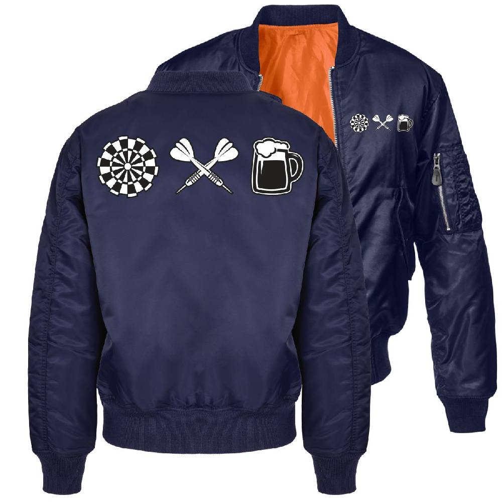 Spass Kostet Herren Bomberjacke Darts Dart Logo